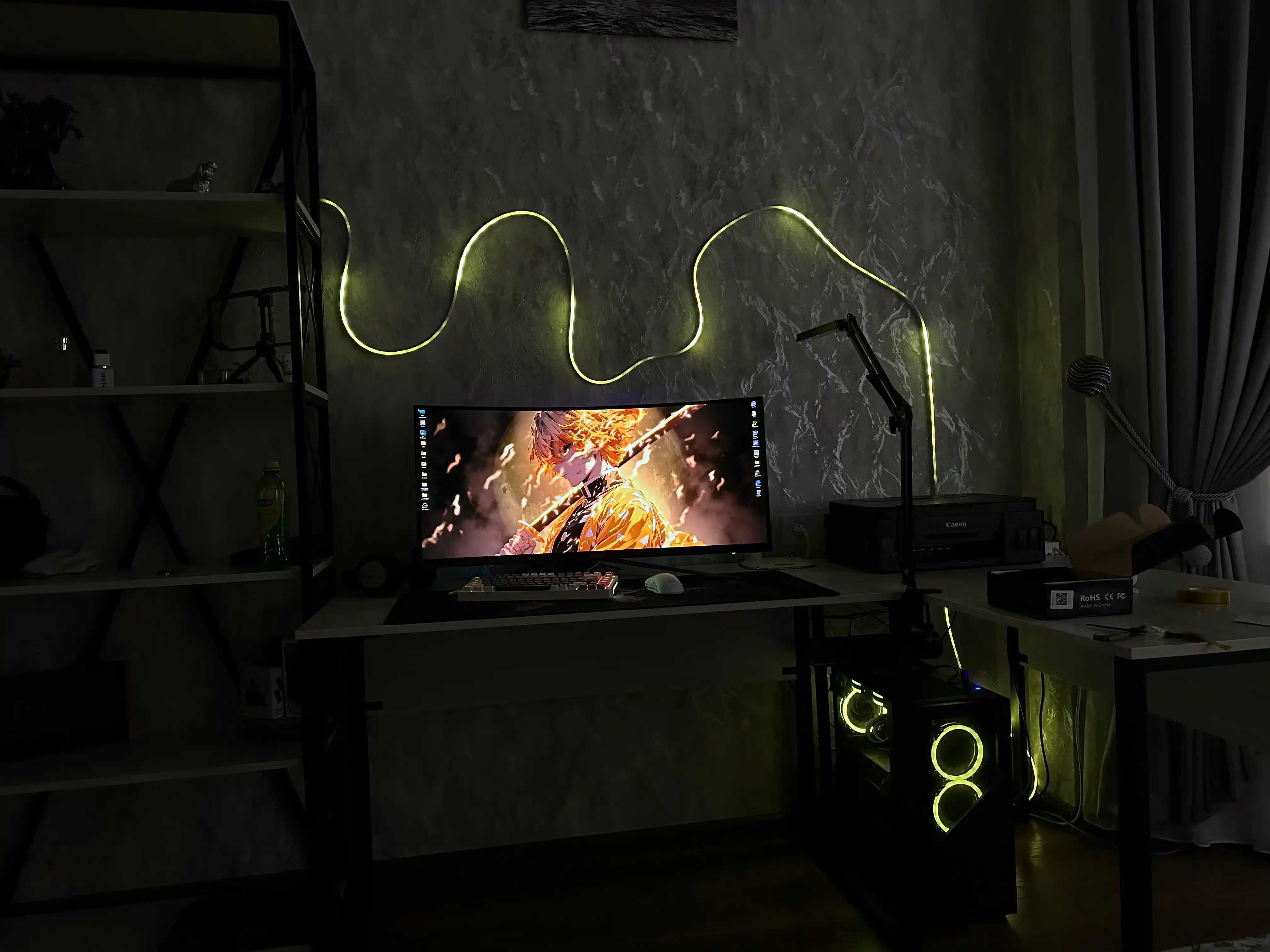 LED, lenta, TESS, Smart RGB IC Neon 5m USB, pult va ilova bilan LED подсветка