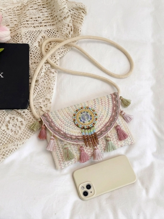 Плетёная сумка в этническом стиле Женская сумка в стиле boho