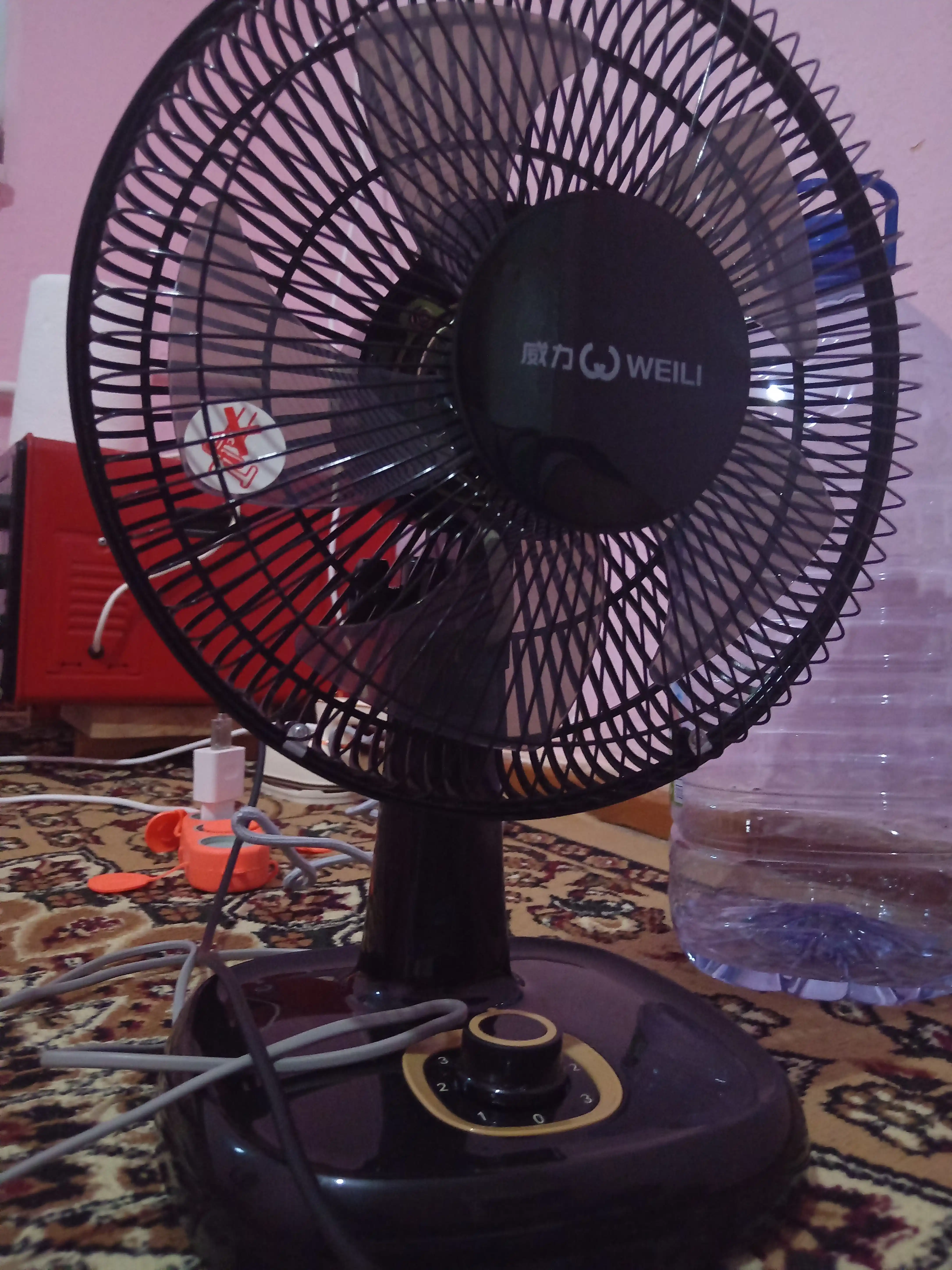 Stol ventilyatori, kuchli, jim, 3 tezlik, uy va ofis uchun, energiya tejamkor
