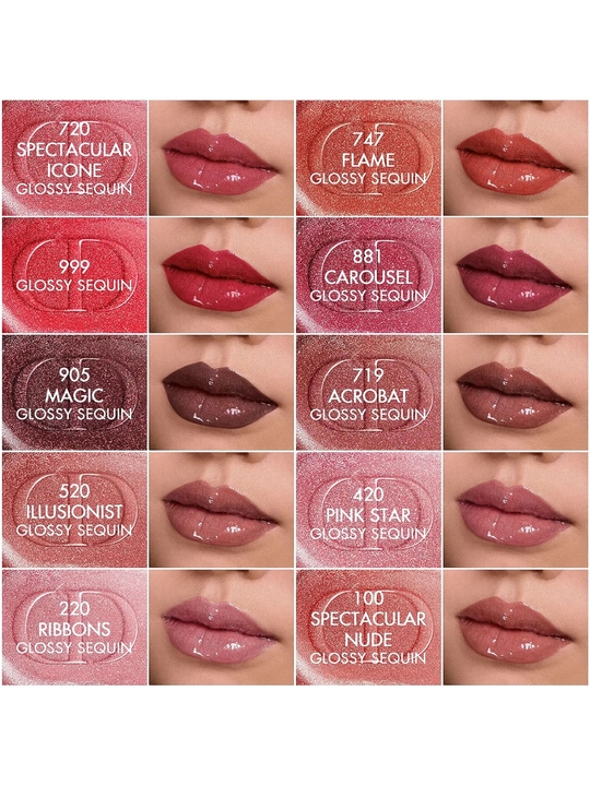 Блеск и помада 2 в 1 Dior Rouge Dior Sequin Liquid Duo 220 стойкий глянцевый финиш