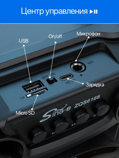 Bluetooth ZQS 606S karaoke karnay, 14100 + mikrofon