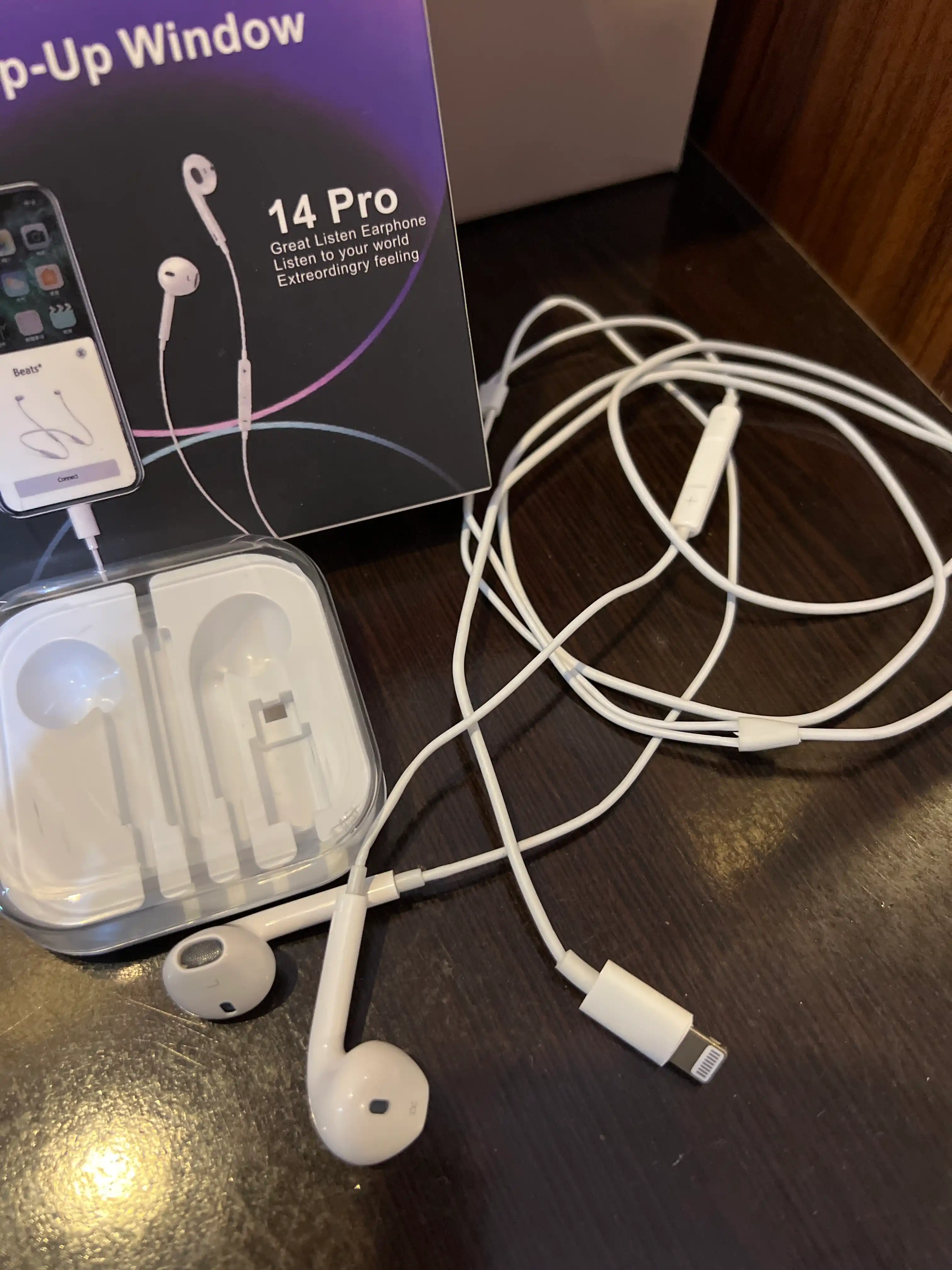 Проводные наушники для iPhone,(Pop-Up) с микрофоном, Lightning, Type-c,3.5mm Aux