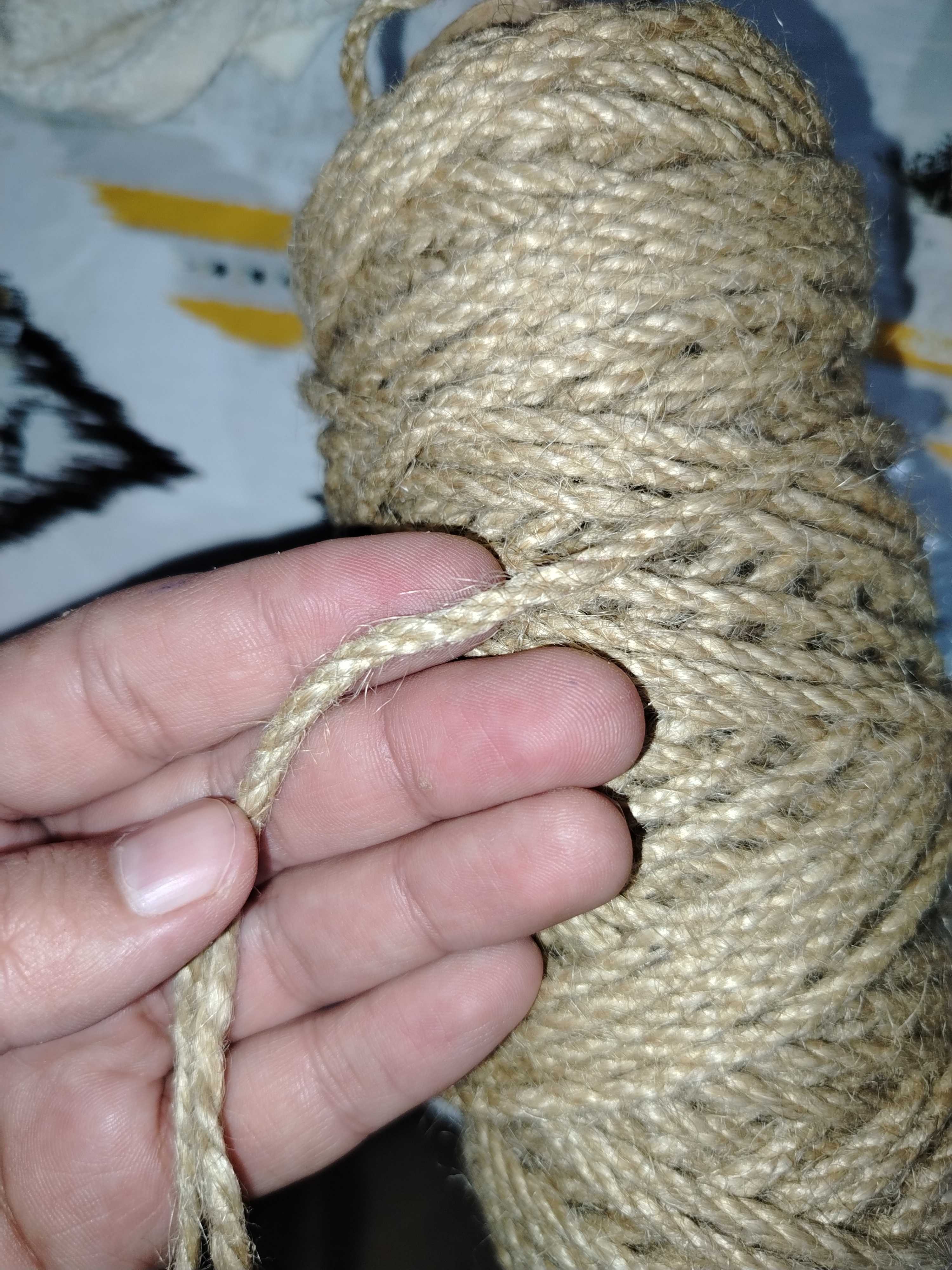 Tabiiy jut kanat, kogtetochka, dekor, DIY va qo‘l ishlari uchun arqon
