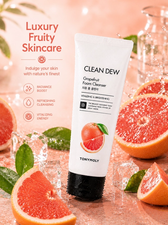 TONYMOLY CLEAN DEW Пенка для умывания Aloe Lemon Blueberry Cherry 180 мл
