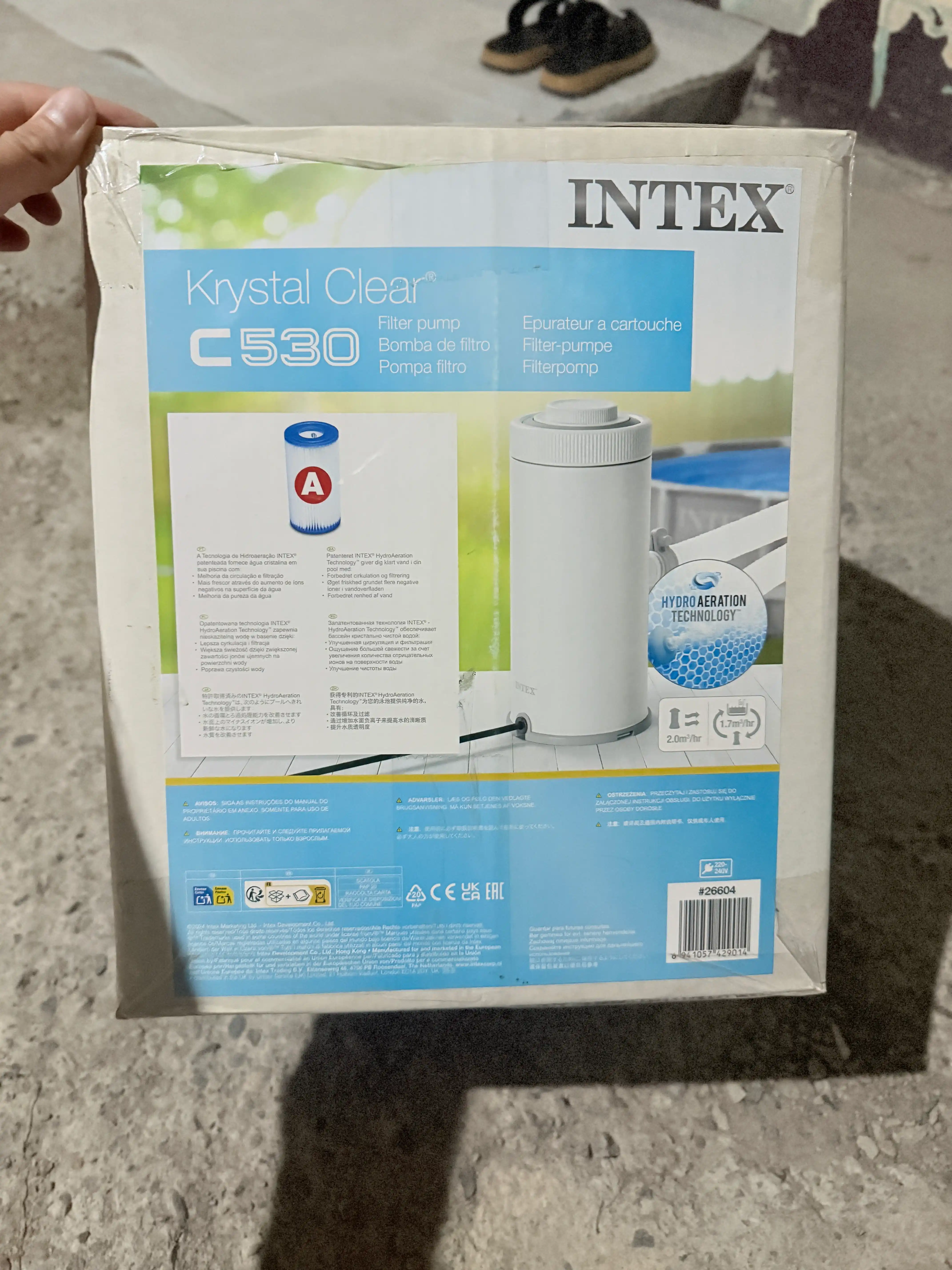 Фильтр-насос INTEX для бассейна, картриджный фильтр, 2006 л/ч, до 8500 литров