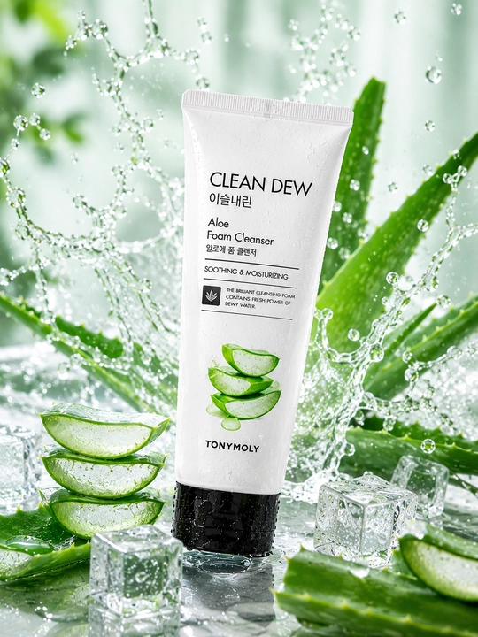 TONYMOLY CLEAN DEW Yuz Yuvish Ko‘pigi Aloe Lemon Blueberry Cherry 180 ml