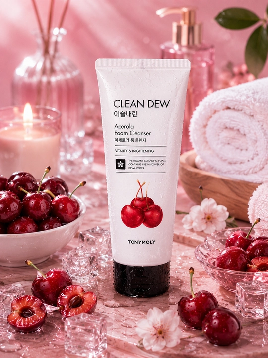 TONYMOLY CLEAN DEW Пенка для умывания Aloe Lemon Blueberry Cherry 180 мл