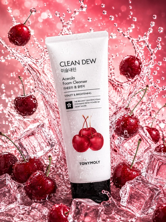 TONYMOLY CLEAN DEW Пенка для умывания Aloe Lemon Blueberry Cherry 180 мл