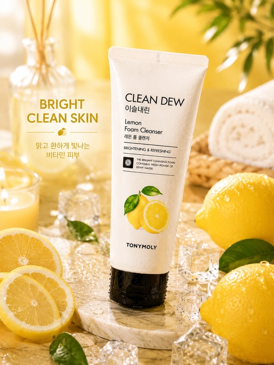 TONYMOLY CLEAN DEW Пенка для умывания Aloe Lemon Blueberry Cherry 180 мл