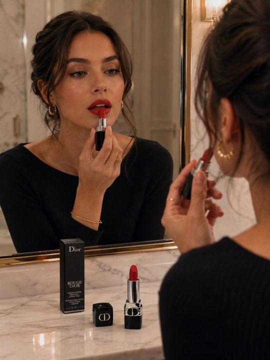Стойкая помада Dior Rouge Dior 999 Midnight – насыщенный цвет и стойкость на весь день