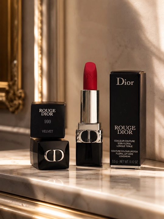Стойкая помада Dior Rouge Dior 999 Midnight – насыщенный цвет и стойкость на весь день