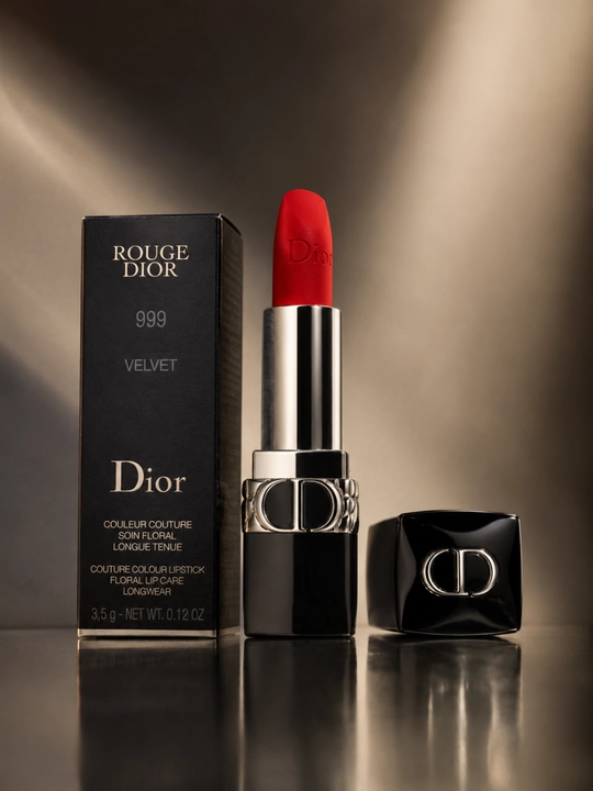 Стойкая помада Dior Rouge Dior 999 Midnight – насыщенный цвет и стойкость на весь день