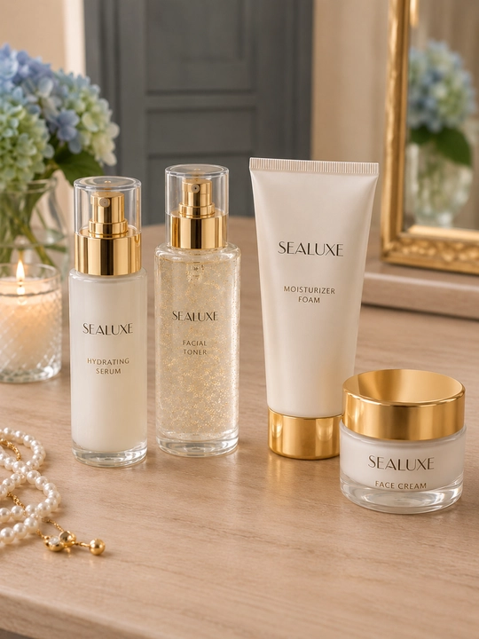 Sealuxe 4-in-1 kosmetika to'plami, Greenleaf, sovg'a to'plami