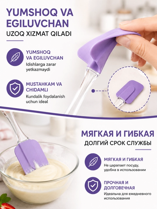 Silikon oshxona kurakchasi - issiqlikka chidamli shpatel