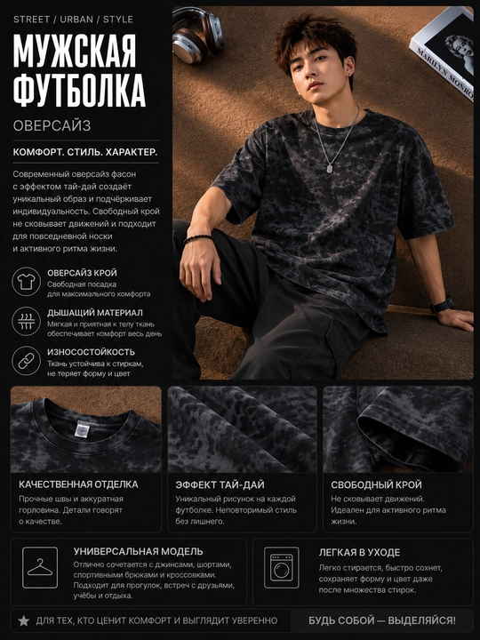 VYRON Yozgi oversize futbolka - 