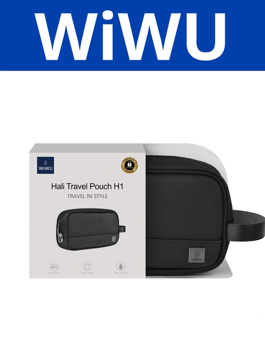 WiWU Hali Travel Pouch—высококачественная современная водонепроницаемая тканевая барсетка - 