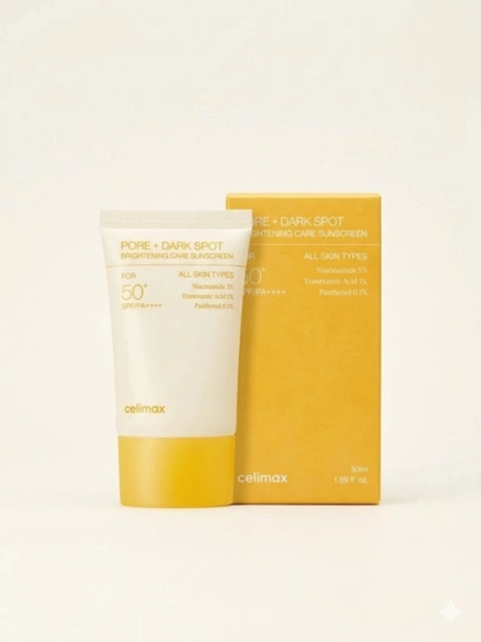 Celimax quyoshdan himoyalovchi va dog‘larga qarshi brightening sunscreen SPF 50+, 40 ml