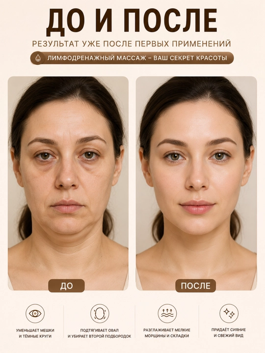Massaj cho'tkasi, Yuz massajeri – lifting, gua sha va limfa drenaj effekti