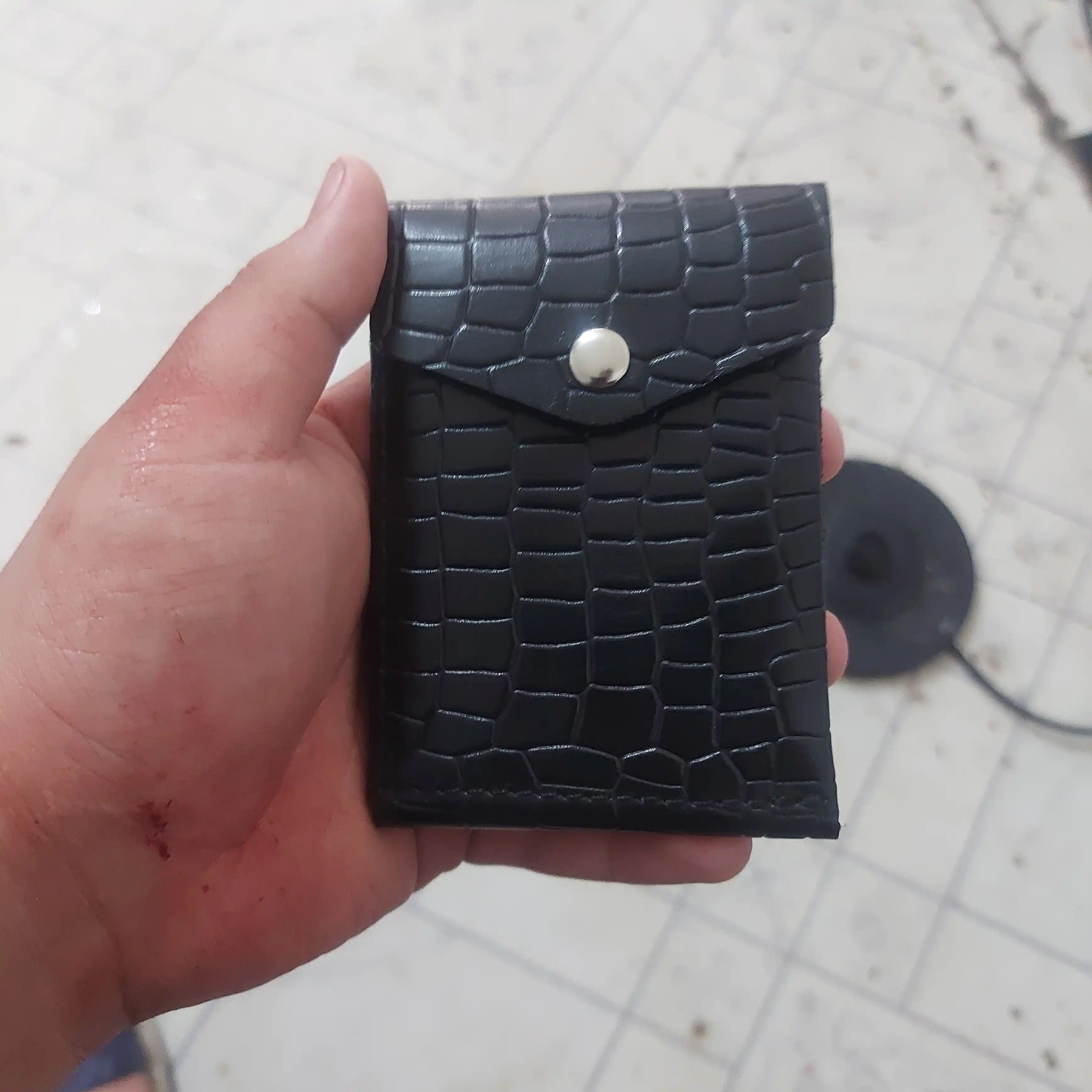 Pul va kartalar uchun charm hamyon, minimalistik amerikacha hamyon