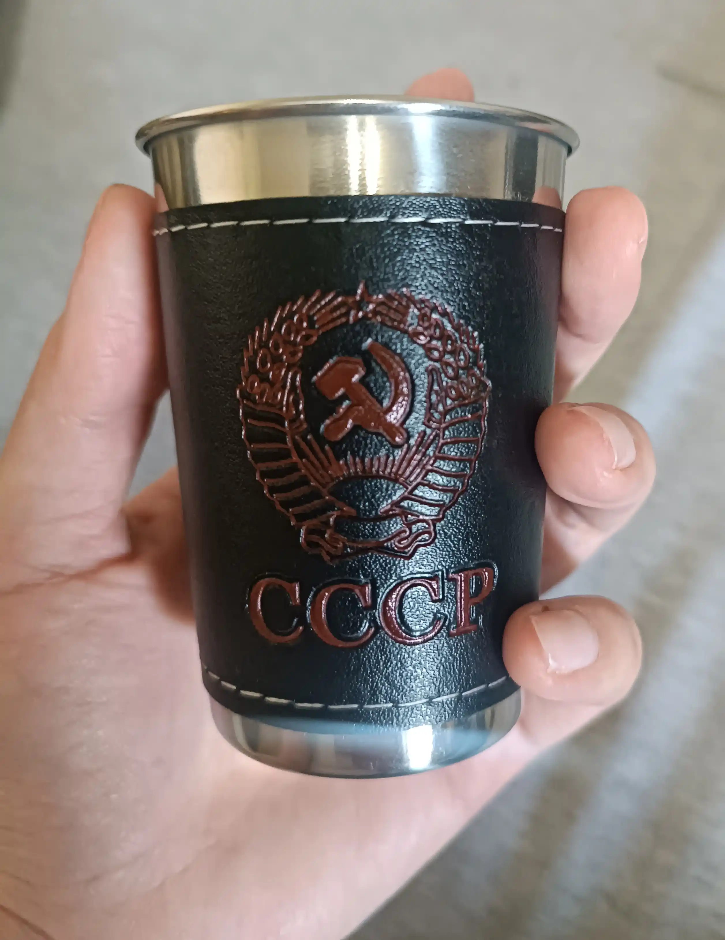 Набор металлических стаканов 4 шт, походные стопки из нержавеющей стали 70 мл / 170 мл