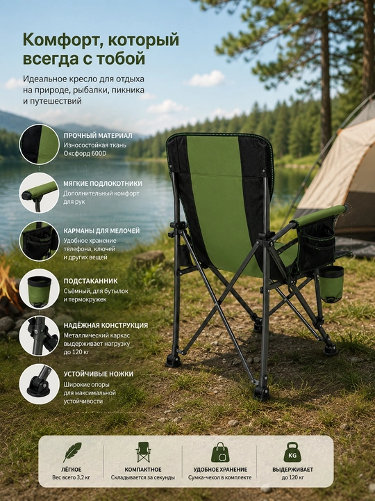 Katlanadigan kemping kreslosi, sayyohlik stuli