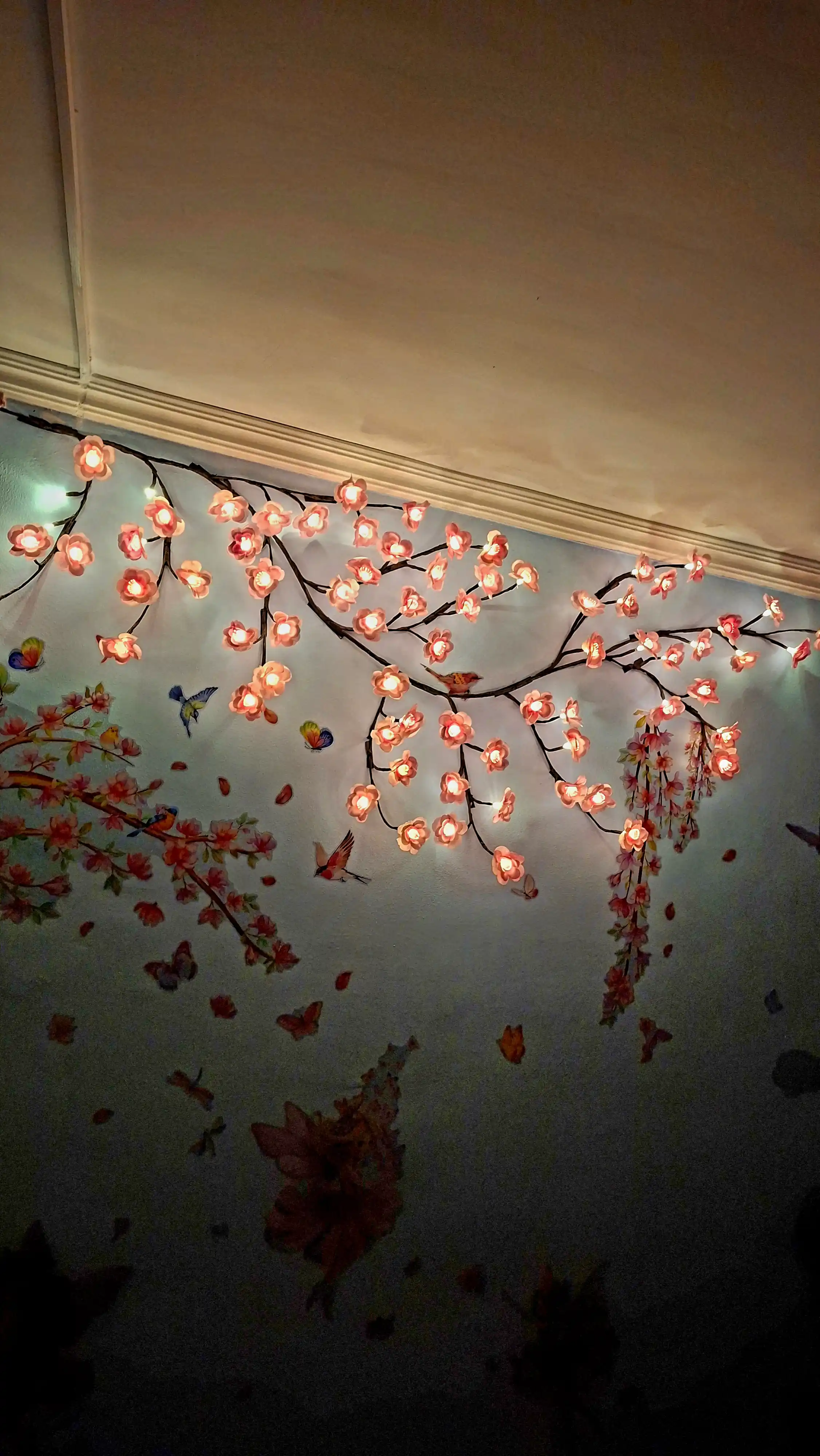 Бра светодиодная "Ветка Сакуры" на стену, 96 LED, гибкая, USB