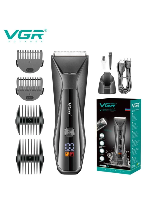 VGR V-938 butun tana uchun trimmer, suv o'tkazmaydi, xavfsiz tishlar, displey va chiroqcha