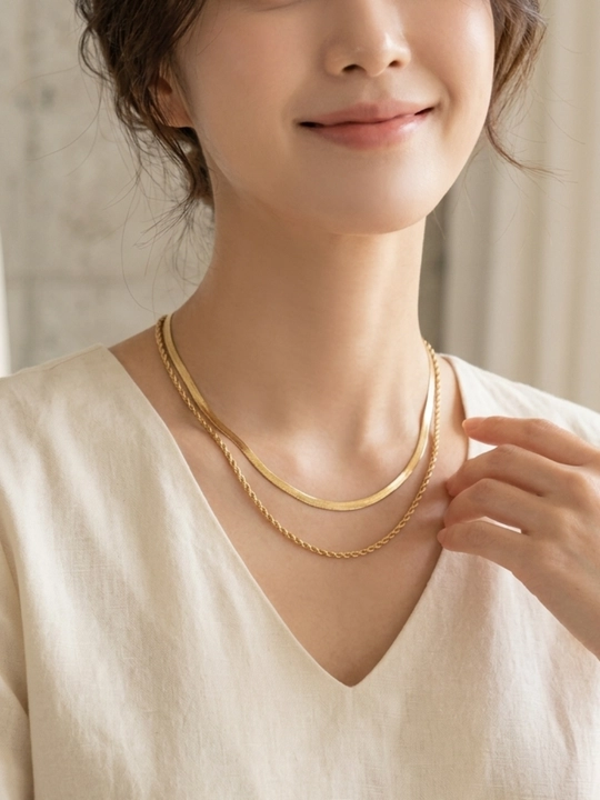 Ayollar va qizlar uchun ayollar zanjiri, minimalistik bezak, bo‘yin zanjiri, Van Cleef