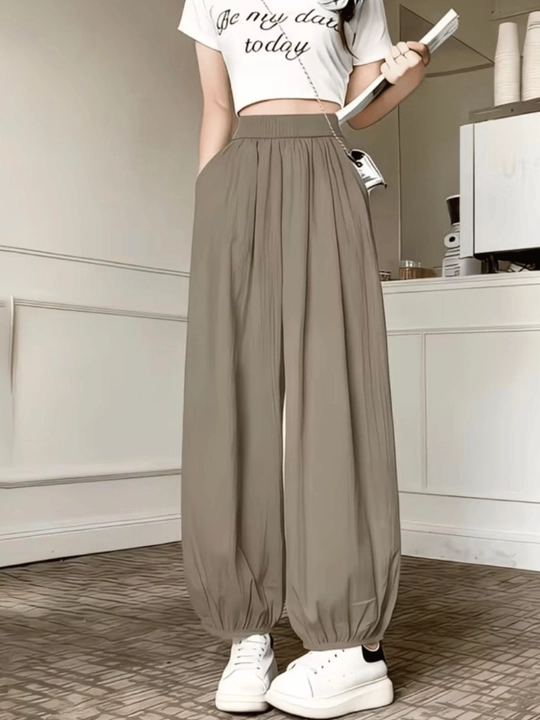 Ayollar keng sharovar shimi, yozgi havo o'tkazuvchan shoyi mato, Silk Breeze
