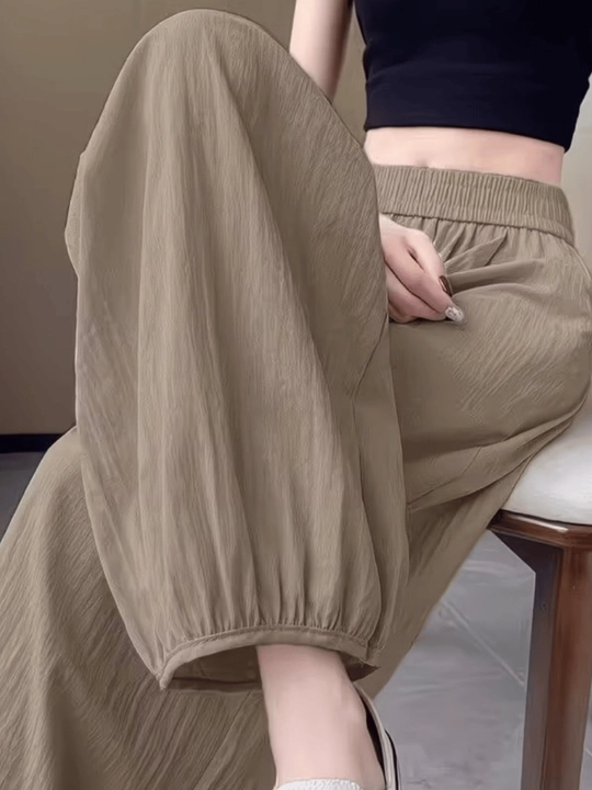 Ayollar keng sharovar shimi, yozgi havo o'tkazuvchan shoyi mato, Silk Breeze