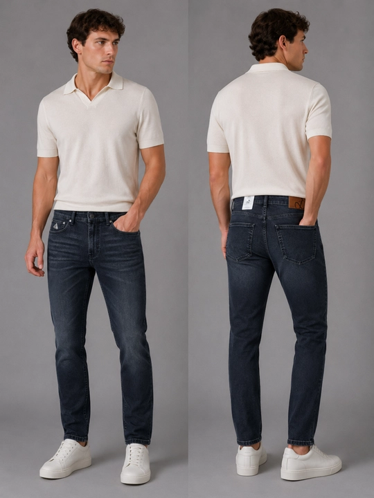 Slim Fit erkaklar jinsi shim, tor, 98% paxta kuzgi yengil cho‘ziluvchan, bir razmer katta