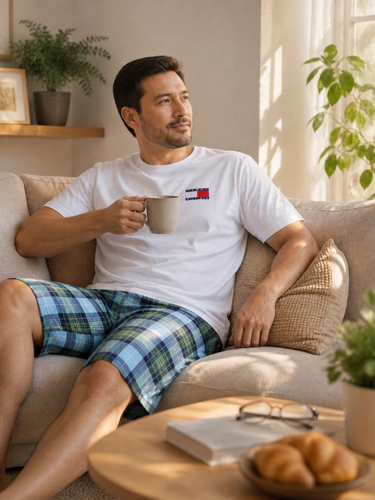 Erkaklar uchun pijama, paxta
