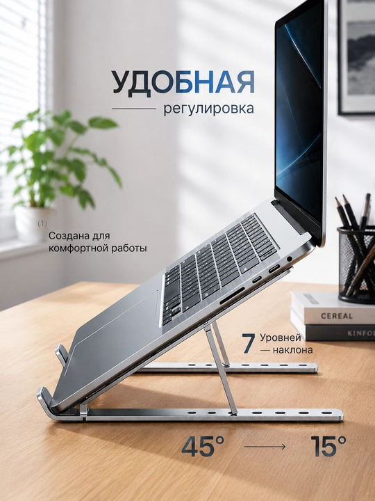 Подставка для ноутбука и планшета, складная, регулируемая, охлаждающая
