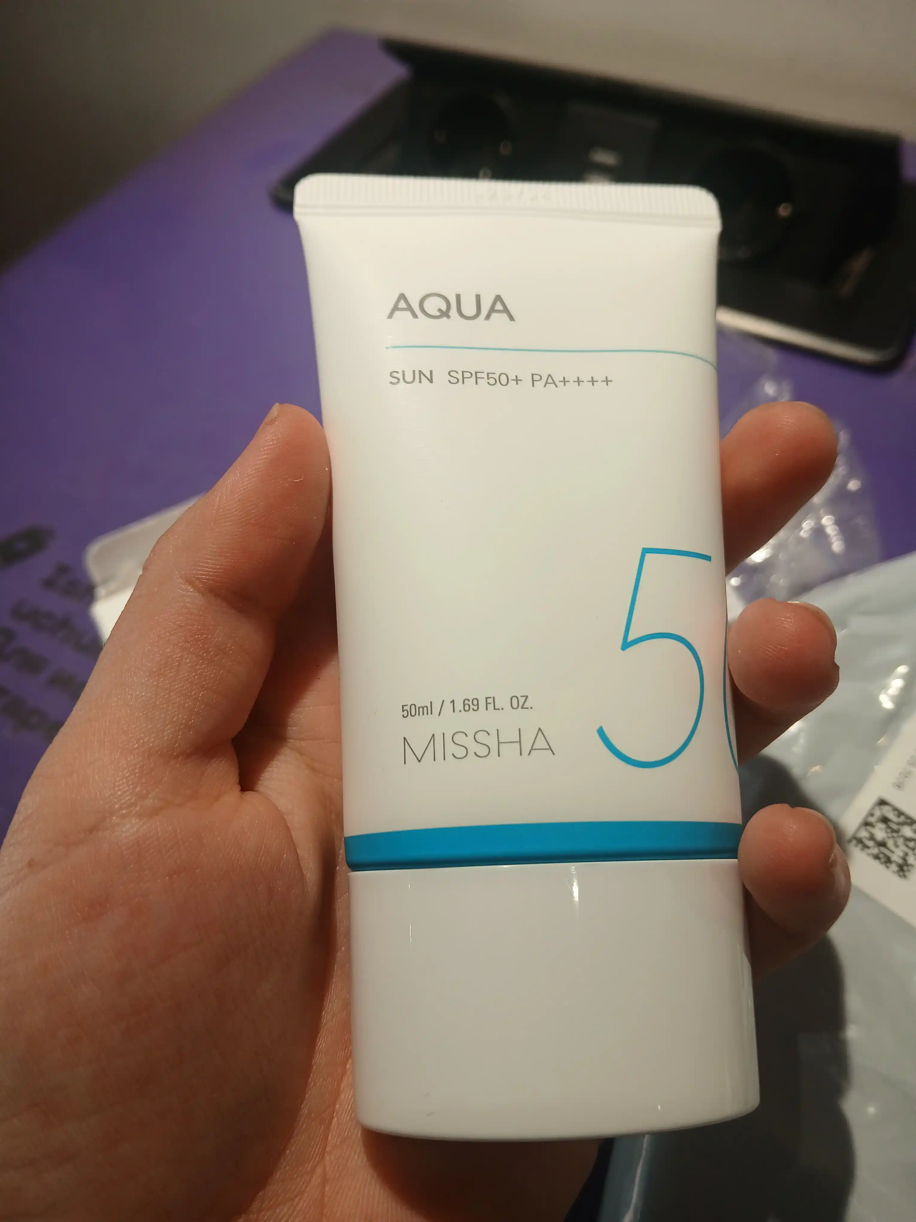 Namlovchi quyosh kremi Missha All Around Safe Block Aqua Sun SPF 50+ Pa++++