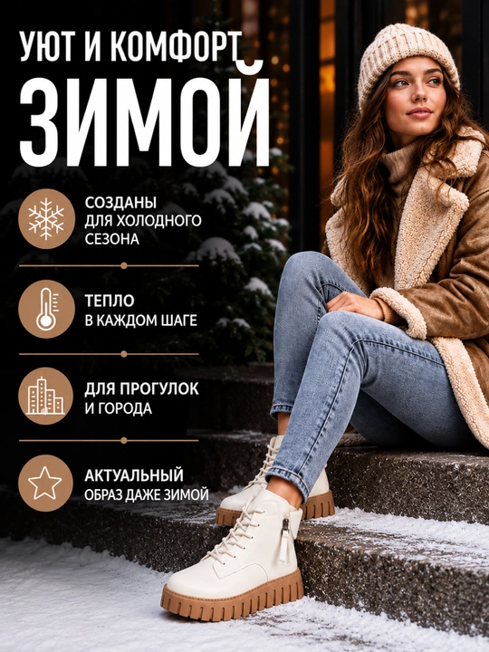 Ekomo‘ynali ayollar qishki botinkalari baland taglikli issiq va nam o‘tkazmaydi