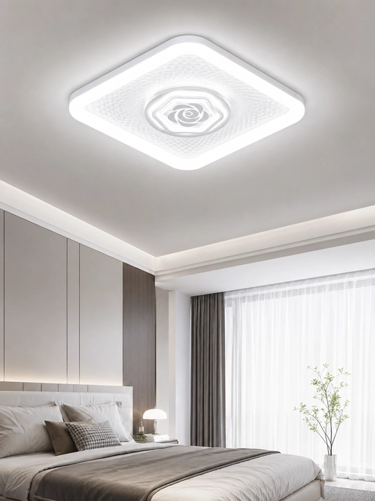 Plafon Hi-Tech LED, qandil, lustra, chiroq, lampo, minimalism uslubida, 3 xil rejim yonish