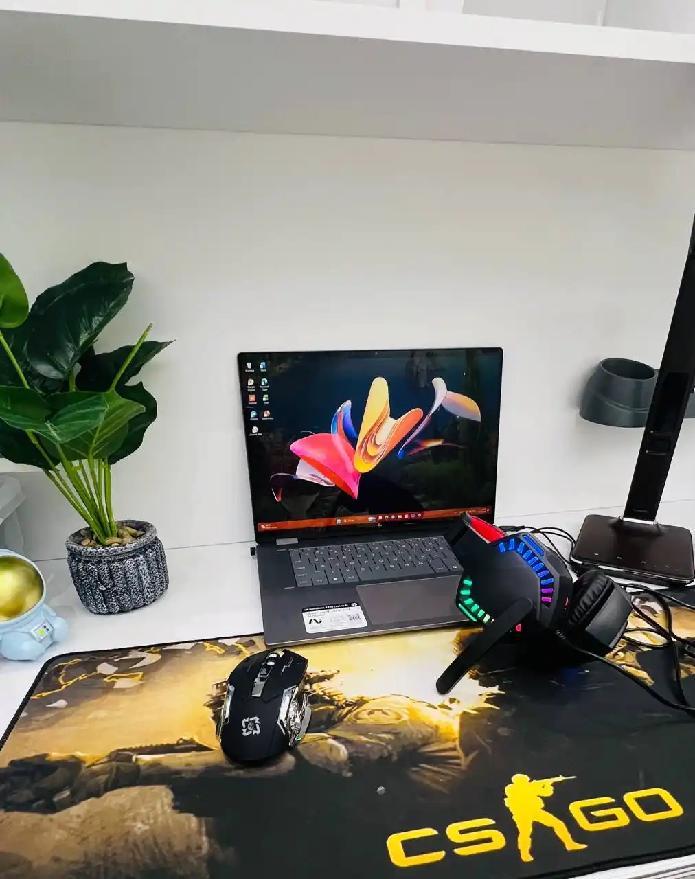 Gaming quloqchina A66+ RGB mishka + katta kovrik to‘plami