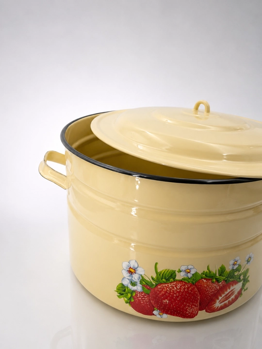 Кастрюли эмалированные с крышкой, кастрюли для кухни, кастрюли с крышкой, кастрюли