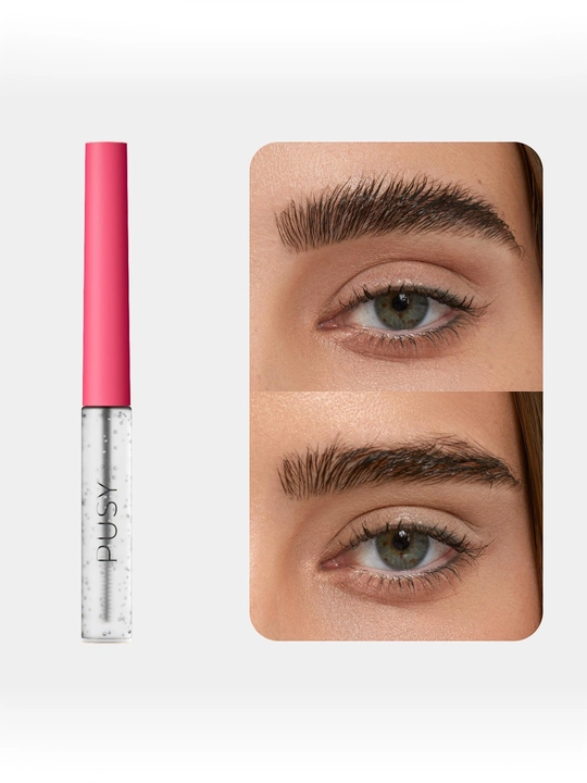 Pusy Super Brow Fix pushti qopqoqli qosh fiksator geli, 5 ml