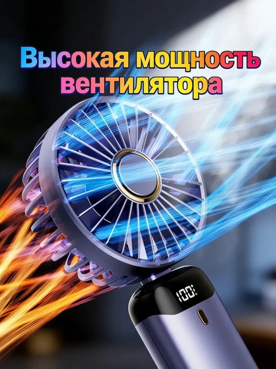 Qo'l mini ventilyatori, stol ustiga qo'ysa bo'ladigan, USB, portativli, ixcham