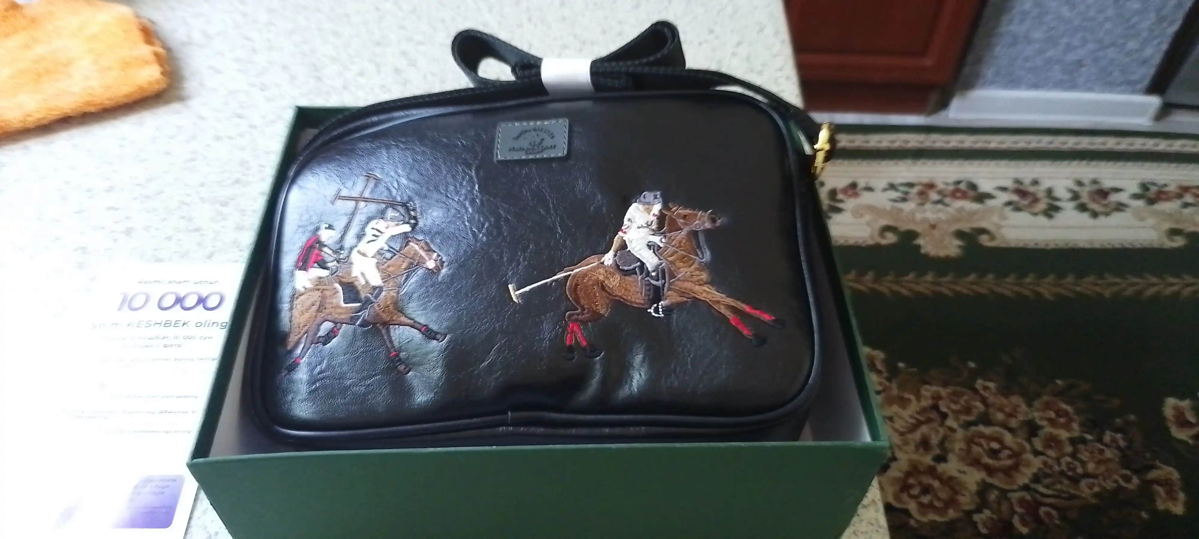 Мужской клатч в стиле Santa Barbara Polo & Racquet Club, в комплекте с фирменной коробкой