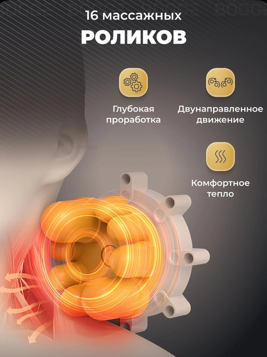 Массажёр для шеи, плеч, поясницы и ног, 4D с функцией подогрева, массажер DIERA MassagePro
