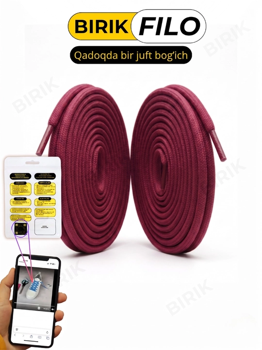 BIRIK FILO - 5 mm li 120 sm li poliester yumaloq bog‘ichlari
