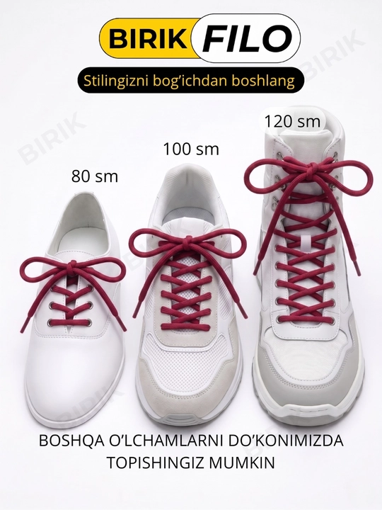 BIRIK FILO - 5 mm li 120 sm li poliester yumaloq bog‘ichlari