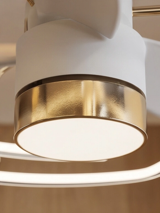 LED ventilyatorli lyustra 60 sm – pultli, 3 rangli yoritish, 6 tezlik rejimi