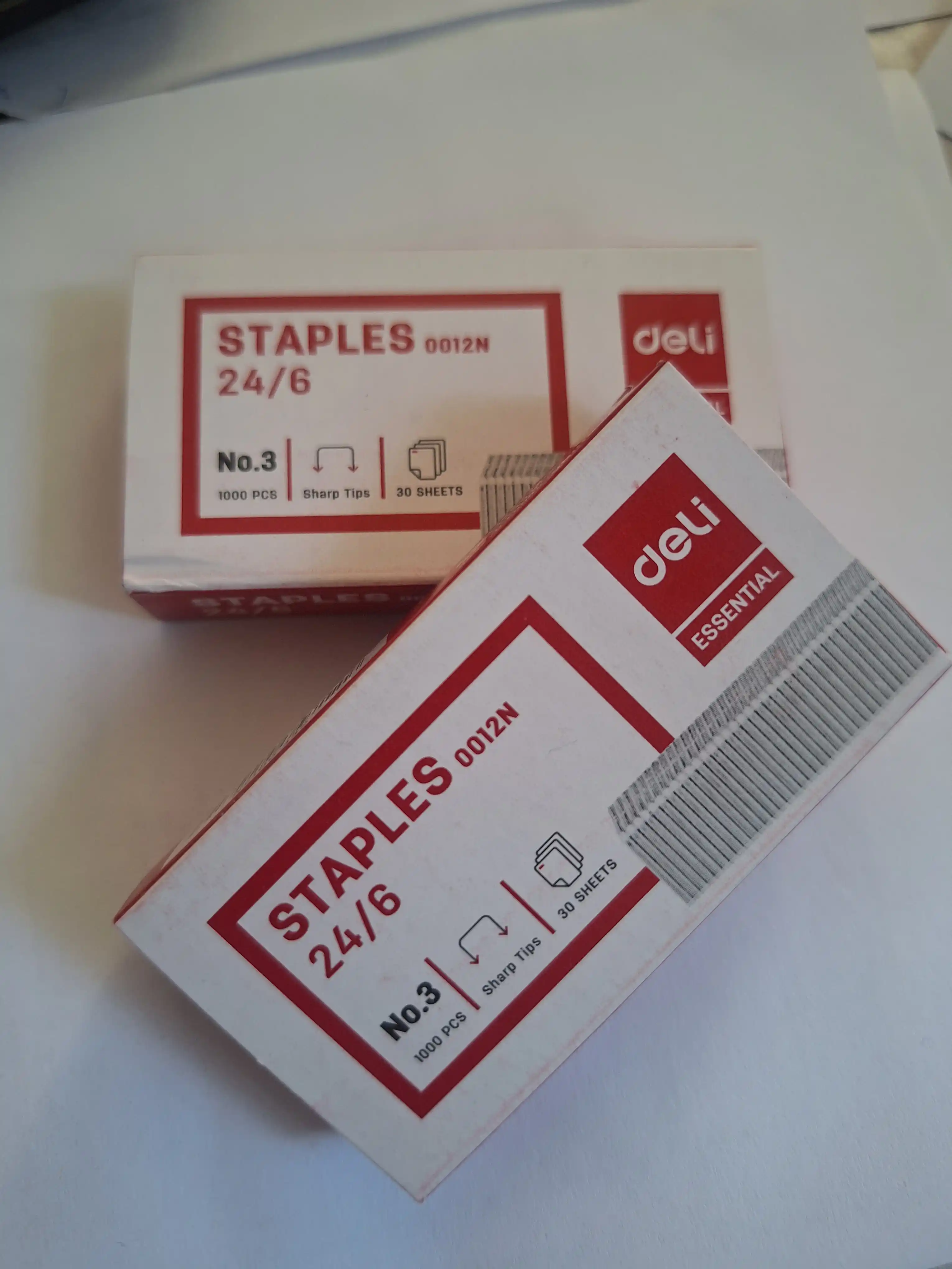 Stepler o'qi №24/6 1000 шт 0012N Deli, 2 donadan