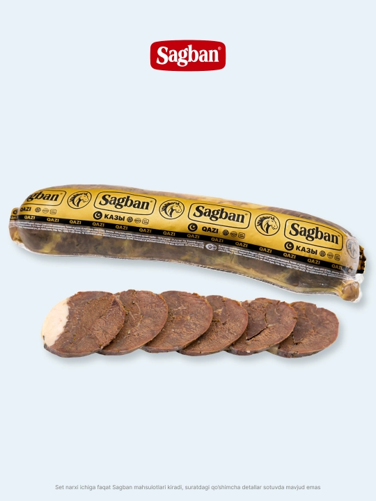 Мясной набор Sagban "Саёхат", казы, сервелат и мясные палочки
