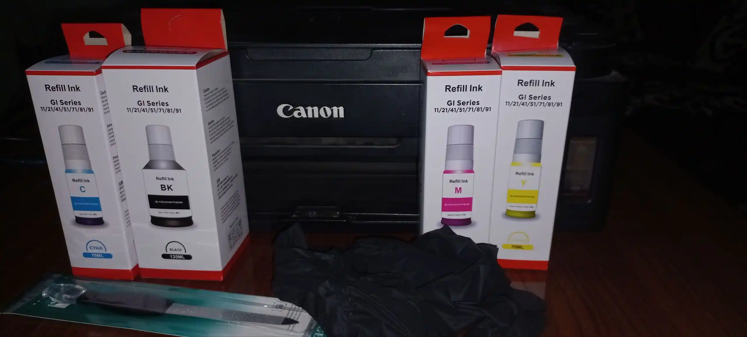 Чернила Canon GI-41 Refill Ink BK C M Y для PIXMA G1420 G2420 G3420 принтеров