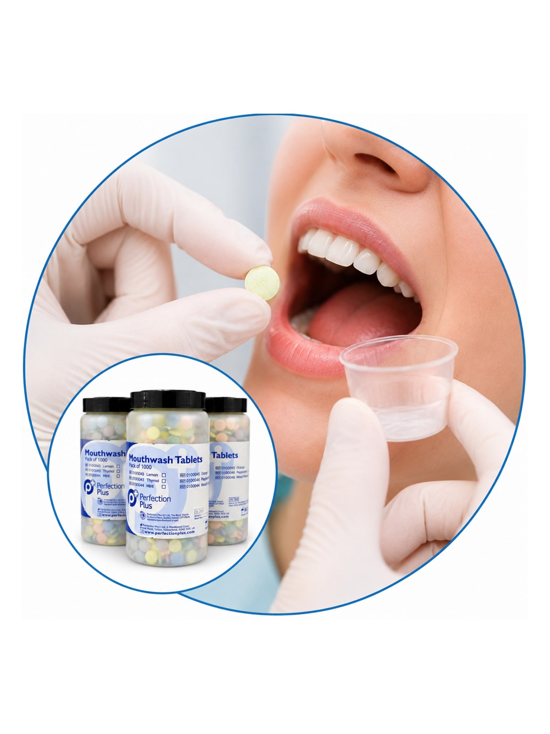 Стоматологические очищающие таблетки для полости рта Mouthwash Tablets, 1000 штук ultra