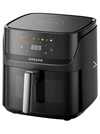 Аэрогриль Dreame AF10 Tasti Airfryer, 7.6 л, Cyclonic 360°, 2800 Вт, 8 режимов, чёрный